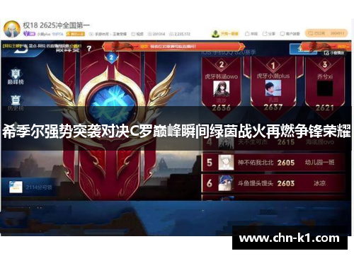 希季尔强势突袭对决C罗巅峰瞬间绿茵战火再燃争锋荣耀